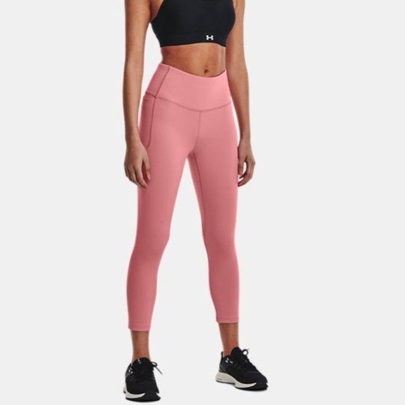 NWT Under Armour Meridian Crop Leggings, Rose Pink, Size Small - Picture 1 of 8